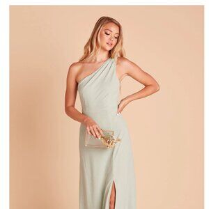 Elegant One Shoulder Dress in Light Green